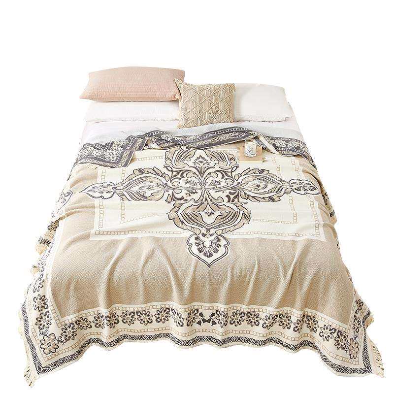 A类纱布毛巾毯子纯棉加厚毛巾被办公室沙发盖毯儿童午睡夏被