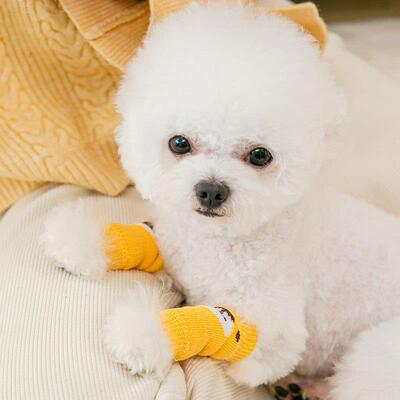 新款可爱卡通小熊宠物关节袜子小狗狗不掉狗狗袜防脏猫咪棉袜