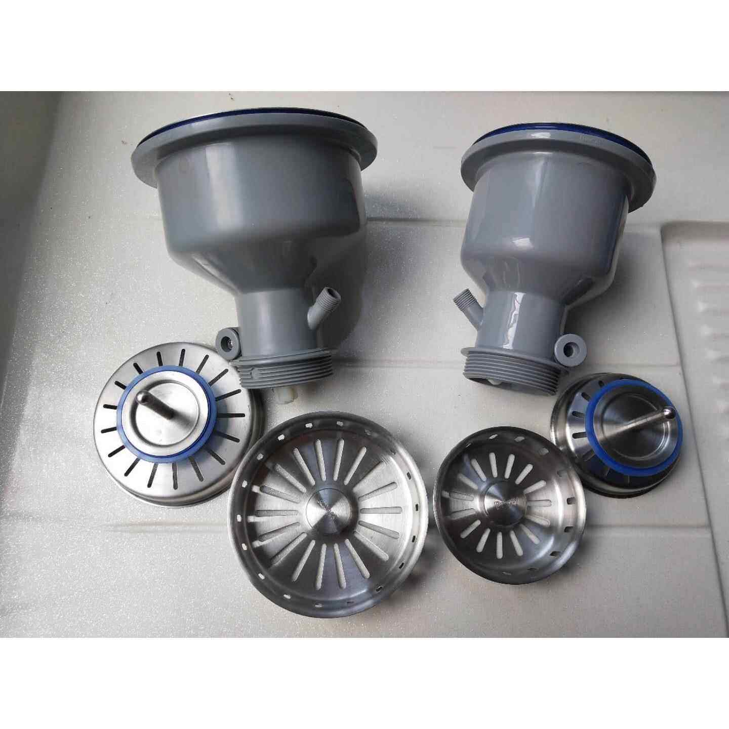 厨房水槽配件114 140落水器全套台控钢丝拉线上下提篮垫 原厂热销