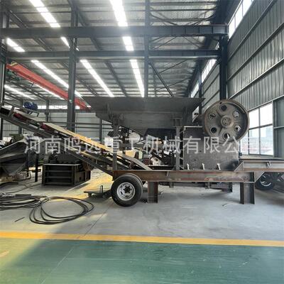河卵石玄武岩制砂机打石机强力破碎机移动颚式建筑垃破碎机