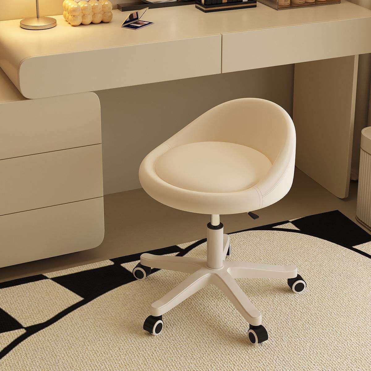 网红化妆椅女生卧室凳子化妆凳奶油风美甲椅子2026新款梳妆台凳子