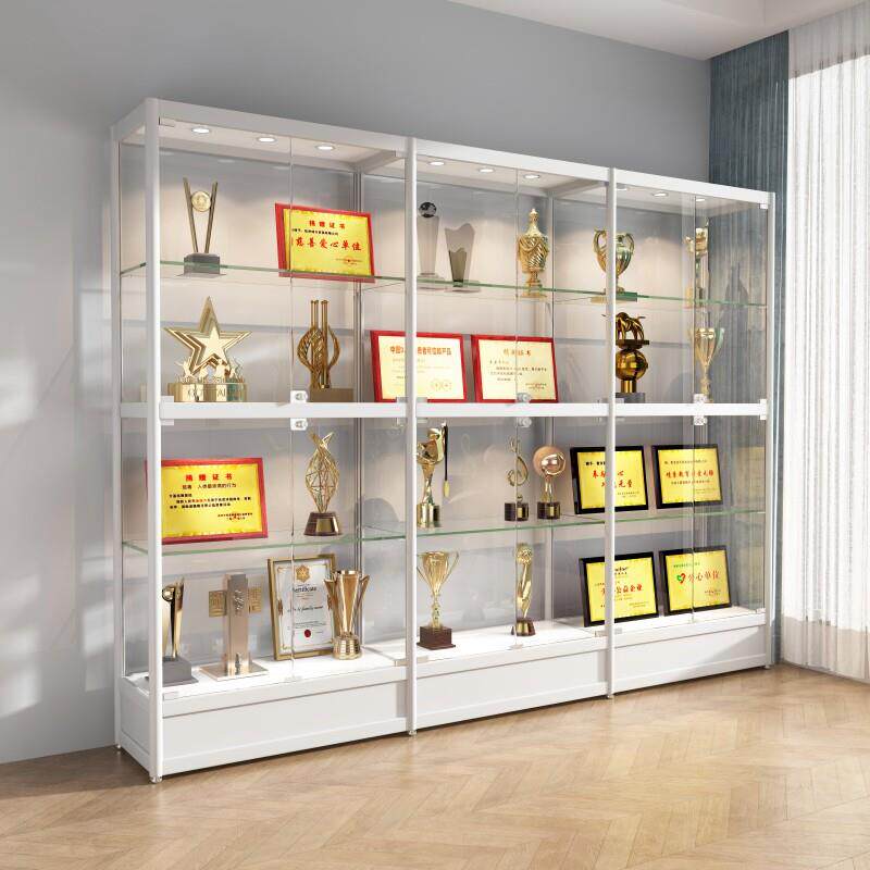 荣誉证书展示柜奖杯奖牌展架营业执照荣誉墙展示架样品柜货架定制