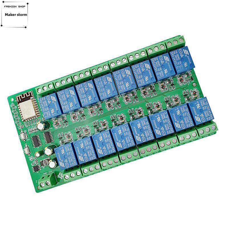 Esp8266 Wifi六路继电器控制模块16通道开关模块esp12f开发板