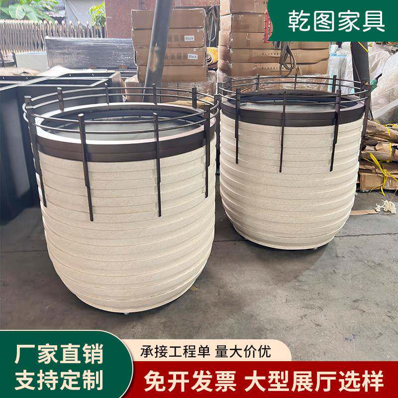 户外花箱组合广场小区商业街店装隔断休闲铁艺花槽室外不锈钢花箱