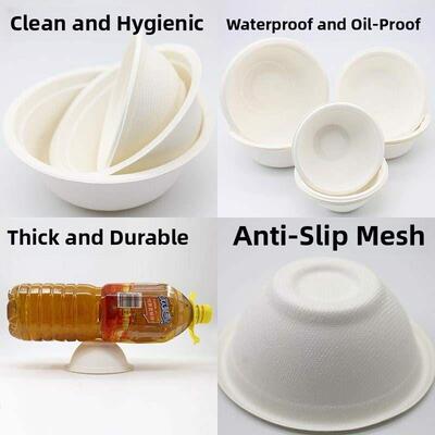 新款 dispble paper bowls circular thickened dishes set of