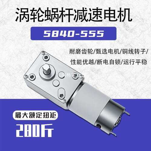 5840-555减速电机微型直流带自锁涡轮涡杆扭蛋娃娃机自动售货机