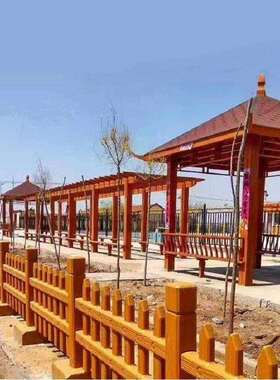 仿木护栏水泥川型栏杆景观景区扶手河堤保定厂家景观护栏