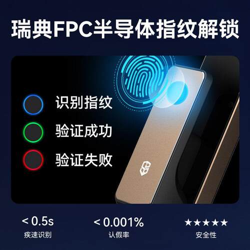 石将军指纹锁3d人脸识别家用防盗智能锁电子密码锁全自动智能门锁