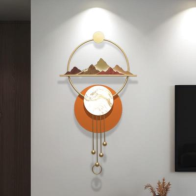 创意餐厅玄关墙上金属挂饰客厅铁艺挂件电视背景墙面木格栅装饰品