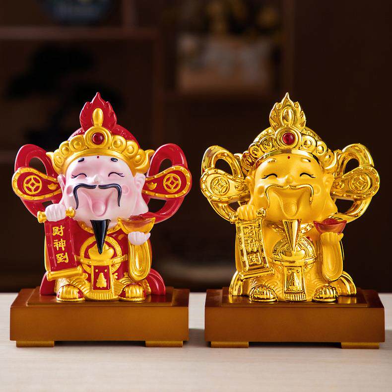 绒沙金摆件沙金财神家居摆件财源广进财神到树脂工艺品商务开业礼