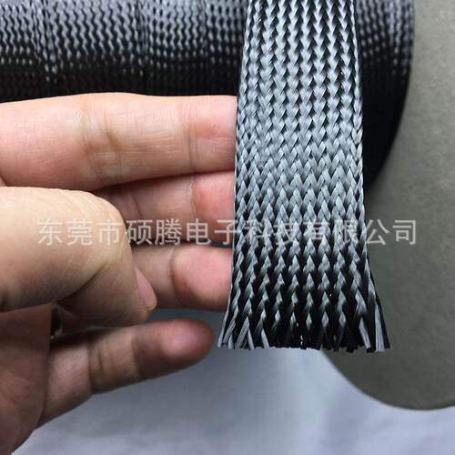 40MM碳纤维耐热高温套管 编织网管蛇皮网