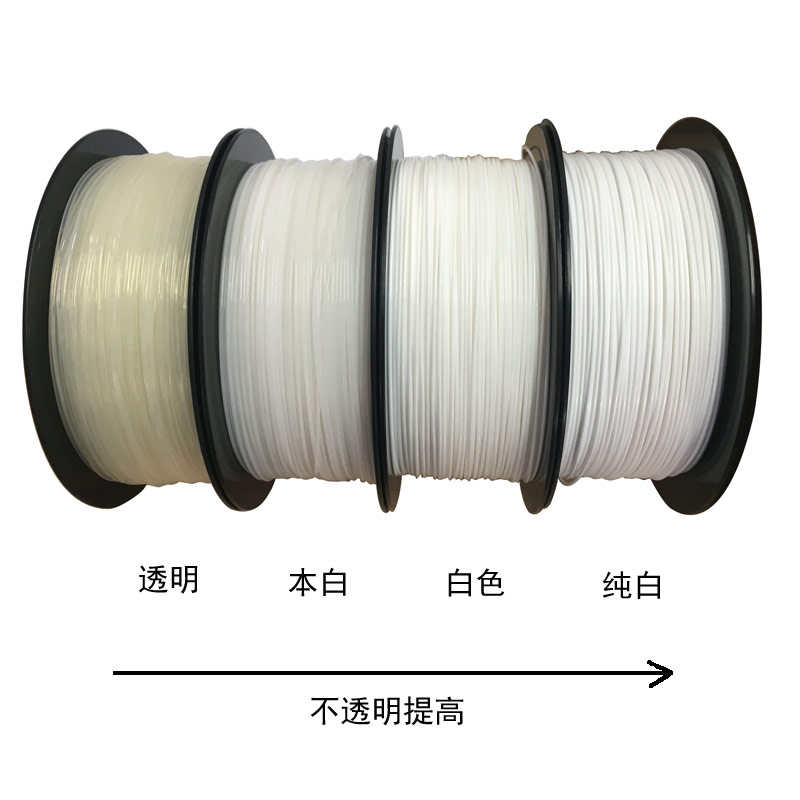3D打印机pla耗材 1.75mm 白色 1kg 浮雕月球灯 3d打印笔材料线条