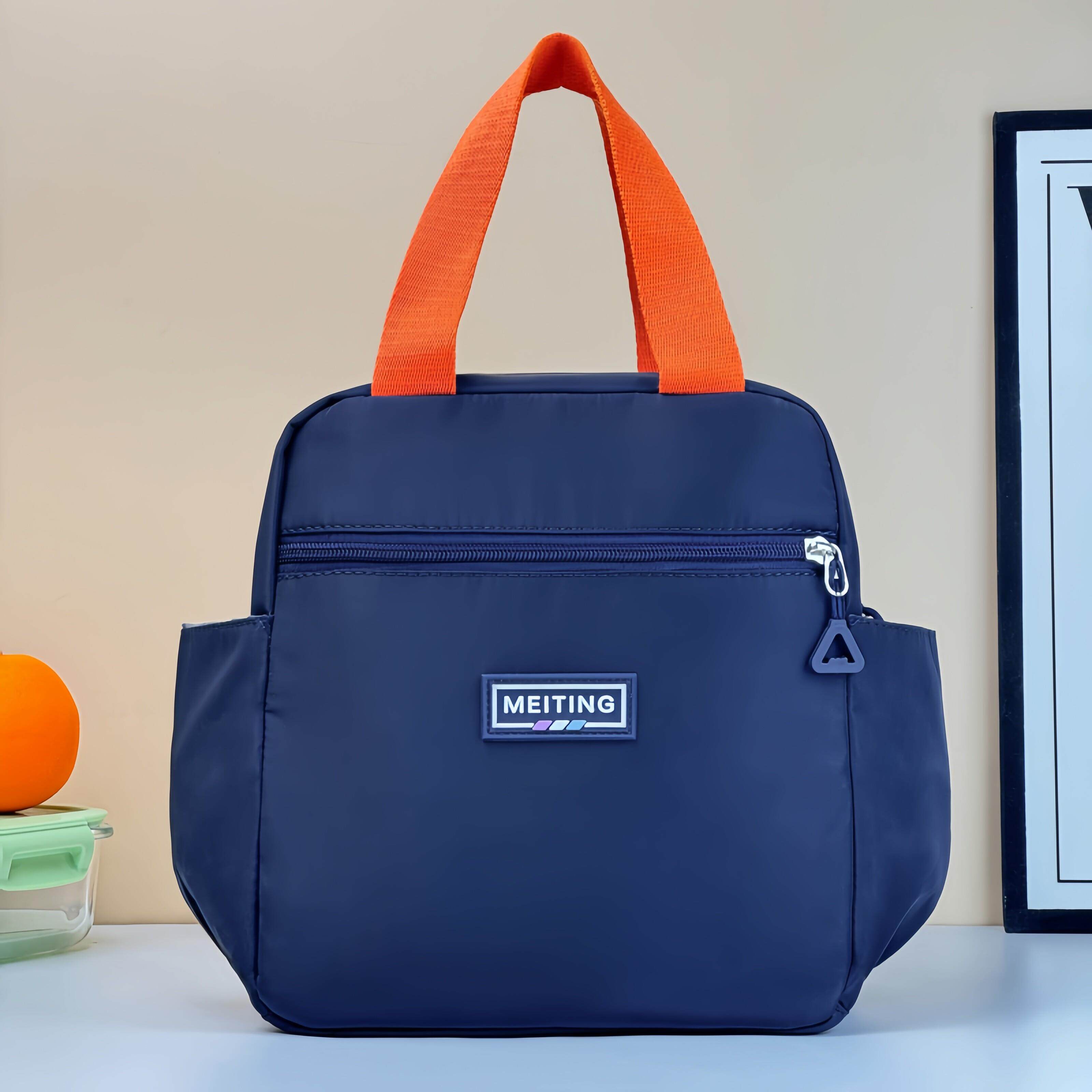 大容量便当袋上班通勤手提保温便当盒袋学生便当包外出妈咪包可肩