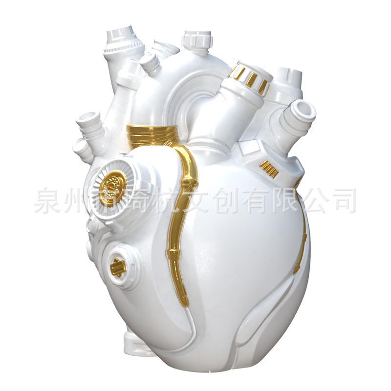 赛博朋克仿真心脏花瓶摆件创意科技感家居装饰树脂工艺品送礼好物