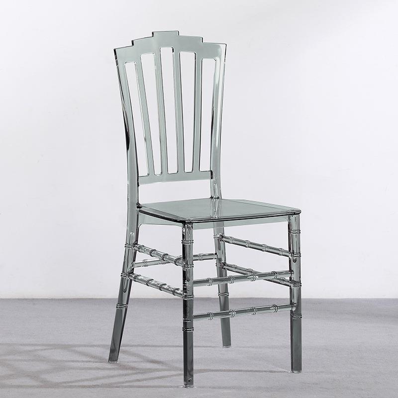 餐厅透明椅子酒店食堂水晶凳子亚克力PC材质吃饭餐桌椅创意设计师