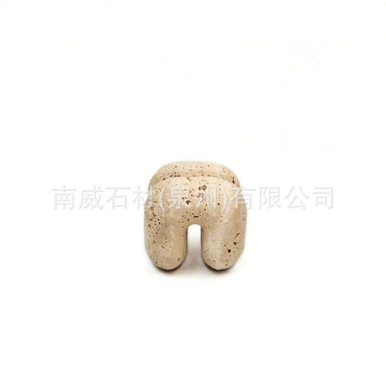 天然大理石名片架桌面几何卡片展示座镜子座商品标价牌卡座盒