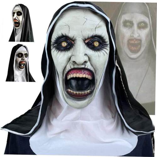 The Nun Horror Mask Halloween Costume Face Masques with
