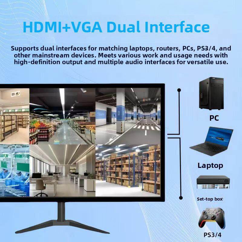 显示器19英寸20高清办公22立面超薄电脑桌面监控24英寸27液晶4K屏