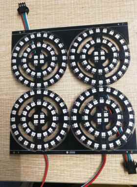 SK6812 3535 RGB幻彩圆环 5V 44个灯珠内置IC 单点单控风火轮