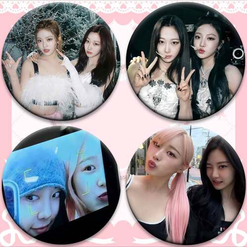 Giselle & Ningning吧唧58mm胸章马口铁谷子明星挂件礼物周边徽章