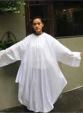 采购产品高档美发服，专业美发服，防水带袖定制，白色