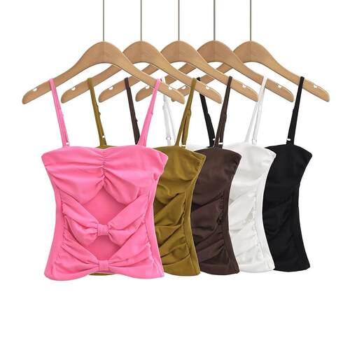 Hollow out camisole vest for women, tight fitting,