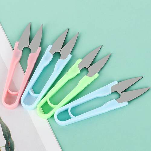 For home daily use, U-shaped spring scissors, large size cro