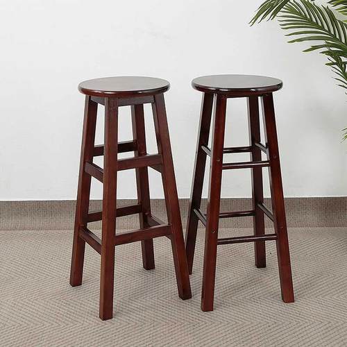 实木吧椅黑白吧凳高脚吧凳实木高凳覆古酒吧椅奶茶店高凳手机铺凳