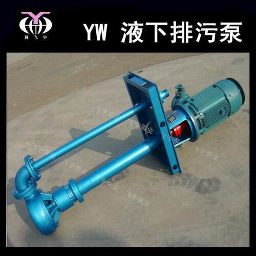 无堵塞液下排污泵 65YWP35-60-15 KW 防爆不锈钢长轴化工污水泵