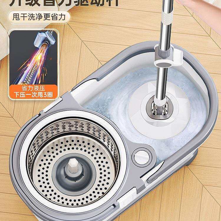 2025新款家用旋转式拖把免手洗墩布自动甩干地拖一拖净通用拖杆