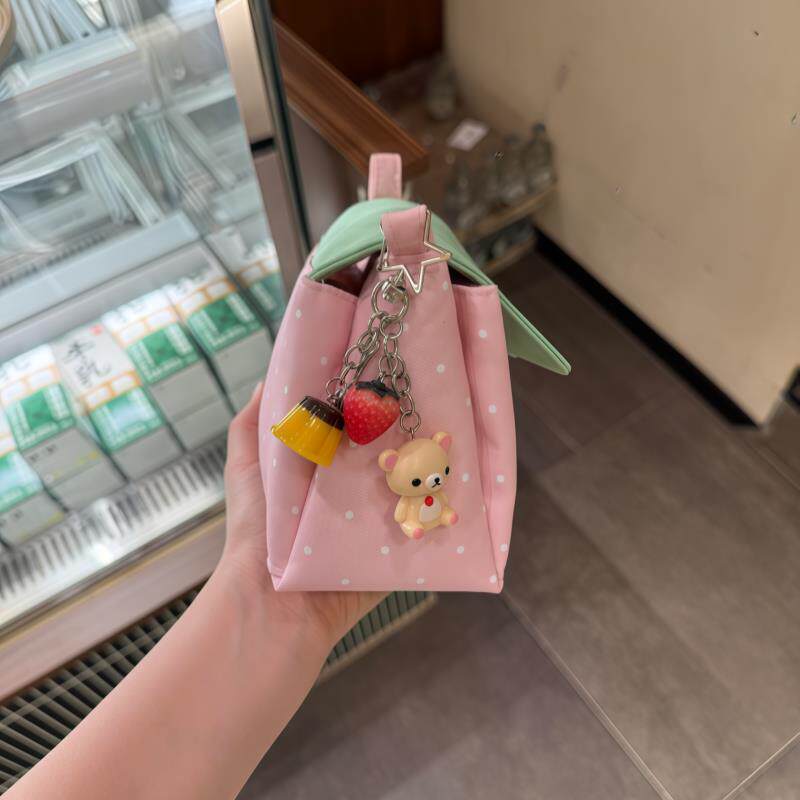 甜美小草莓单肩包斜挎包零钱包少女心百搭日常出行日常通勤韩系