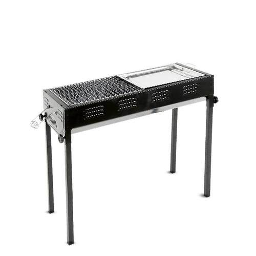 BBQ烧烤炉大号黑钢炉手提折叠烧烤炉 户外加厚折叠简易便携烧烤炉