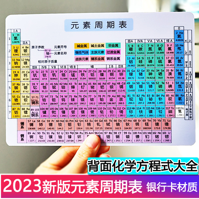 化学元素周期表方程式卡片初中数学物理公式七八九年级学霸知识点
