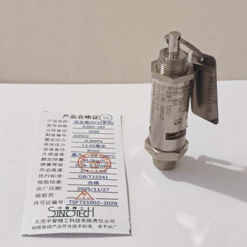 SV-5/10大连中智精工A28X-16T安全阀山东新华灭菌器0.28MPa安全阀