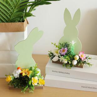 亚马逊爆款 复活节春季花环 可爱花环仿制植物工艺品室内装饰