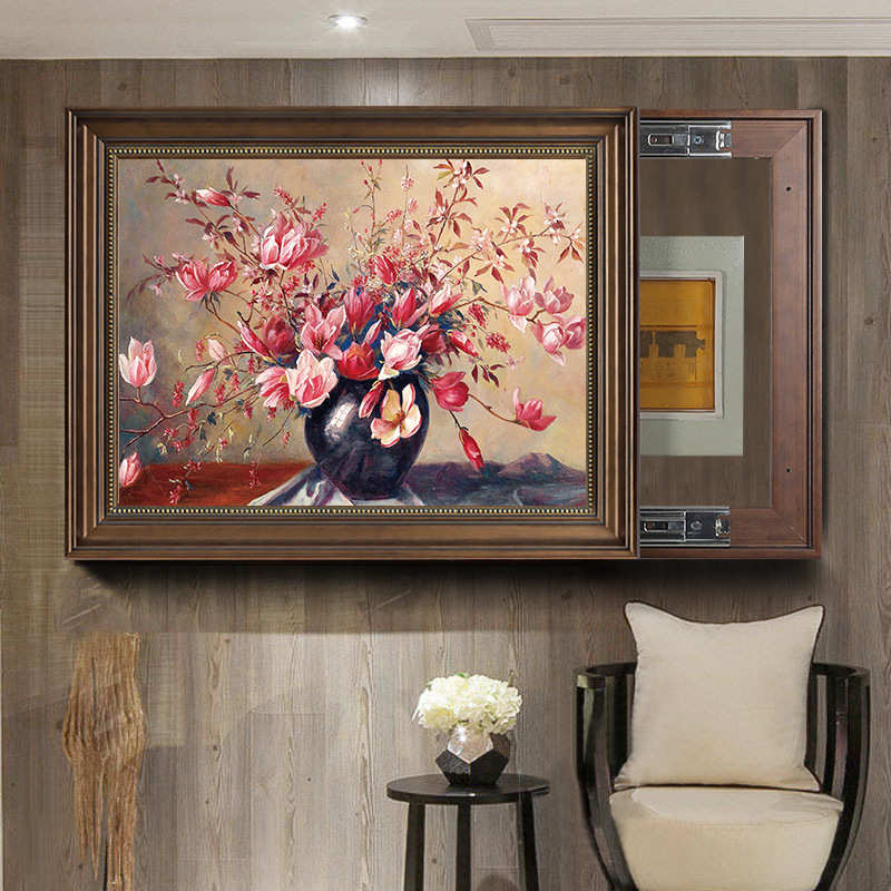 美式电表箱装饰画配电箱遮挡挂画复古免打孔电闸箱弱电箱壁画欧式