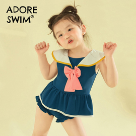 爱多尔2024夏季女童分体泳衣中大童宝宝公主款小裙儿童游泳衣