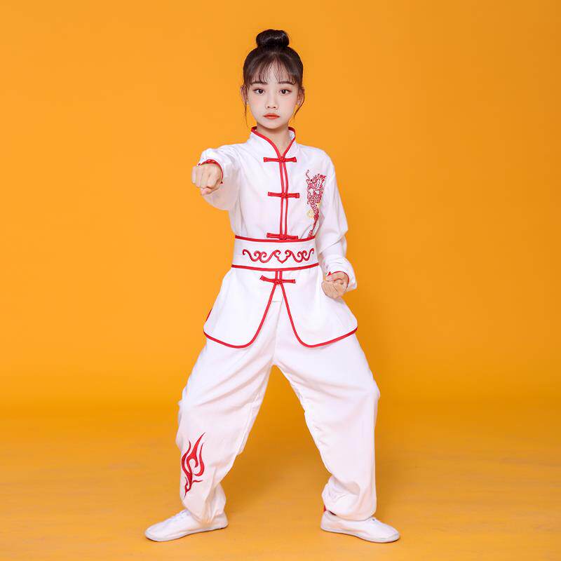 正品术表风演服儿童功比赛服武练服长袖中国幼儿功夫竞赛训练服演