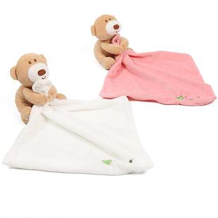 Soft Baby Appease Bibs Infant Bear Sleeping Toys Reassure So