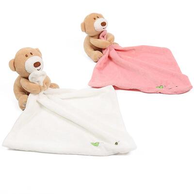 Soft Baby Appease Bibs Infant Bear Sleeping Toys Reassure So