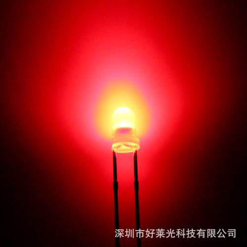 F3/3MM雾状红蓝无极双色 红蓝双色2脚无极led灯珠 LED发光二极管