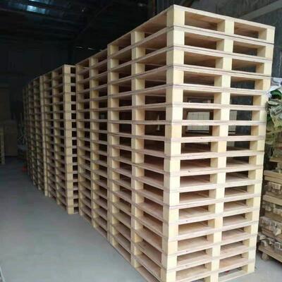 周免蒸熏四面进叉形实木木托盘物流转二AMS面四面进方叉木质托盘