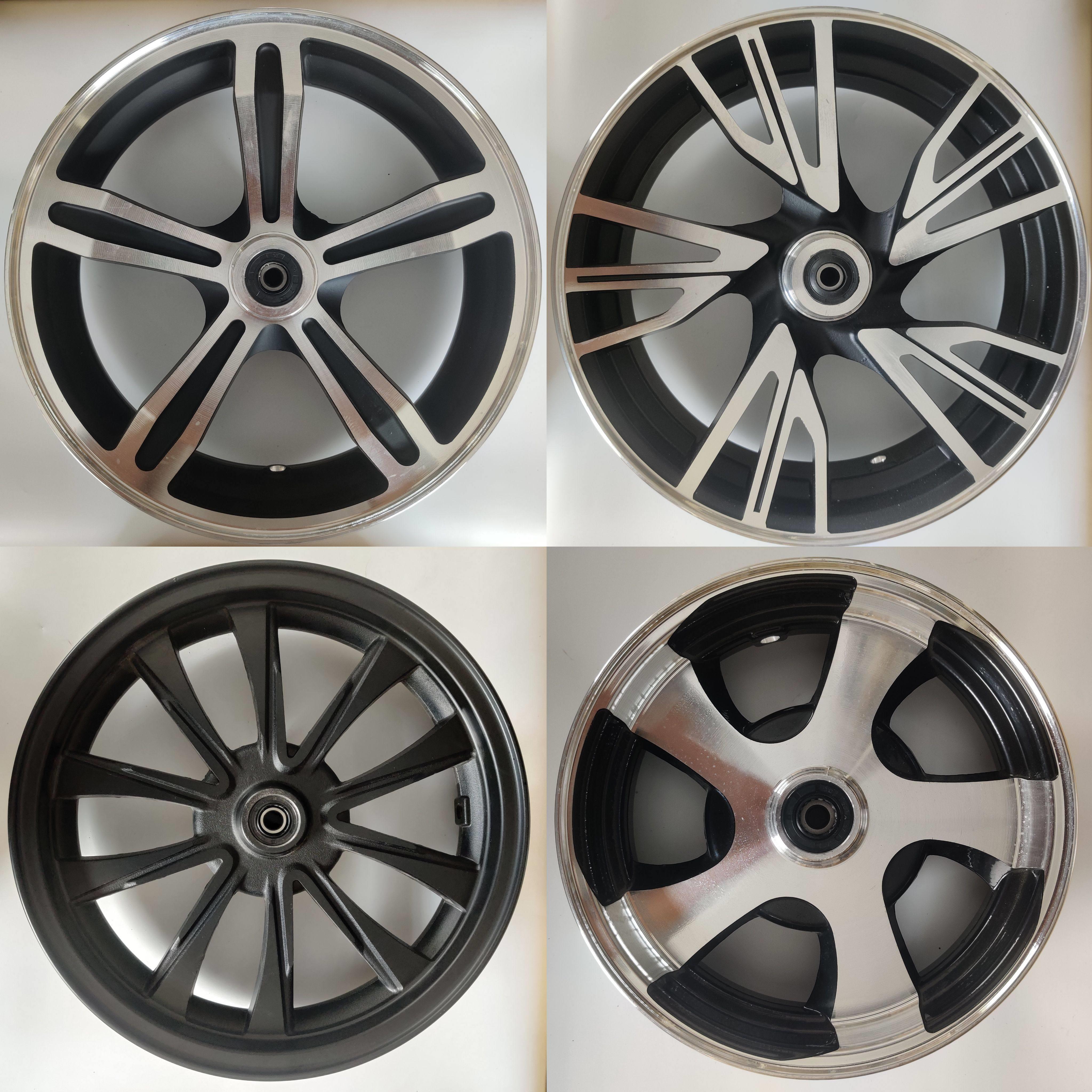 东威三轮车130/60-13碟煞前轮圈120/70-12铝轮毂400-10前轮毂钢圈