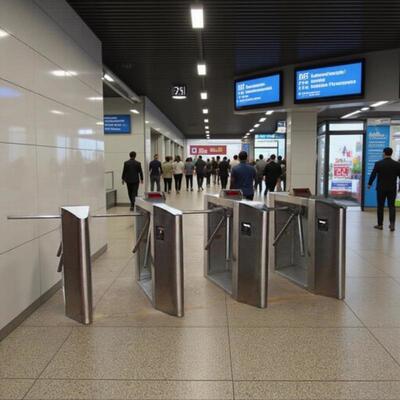 全自动三辊闸机公园景区出入口条码验票通道长沙厂家直销