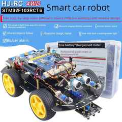 Stm32F103Rct6智能汽车四轮驱动跟踪避障蓝牙机器人游戏Hj-Rc开发