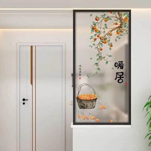 半墙隔断-简约轻奢入户客厅饭厅遮挡玄关化妆室钢化玻璃隔断屏风
