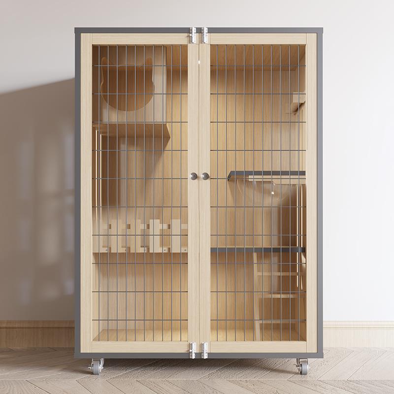 高档猫别墅家用实木豪猫柜防水猫舍猫房超大空间猫窝大型华笼内室