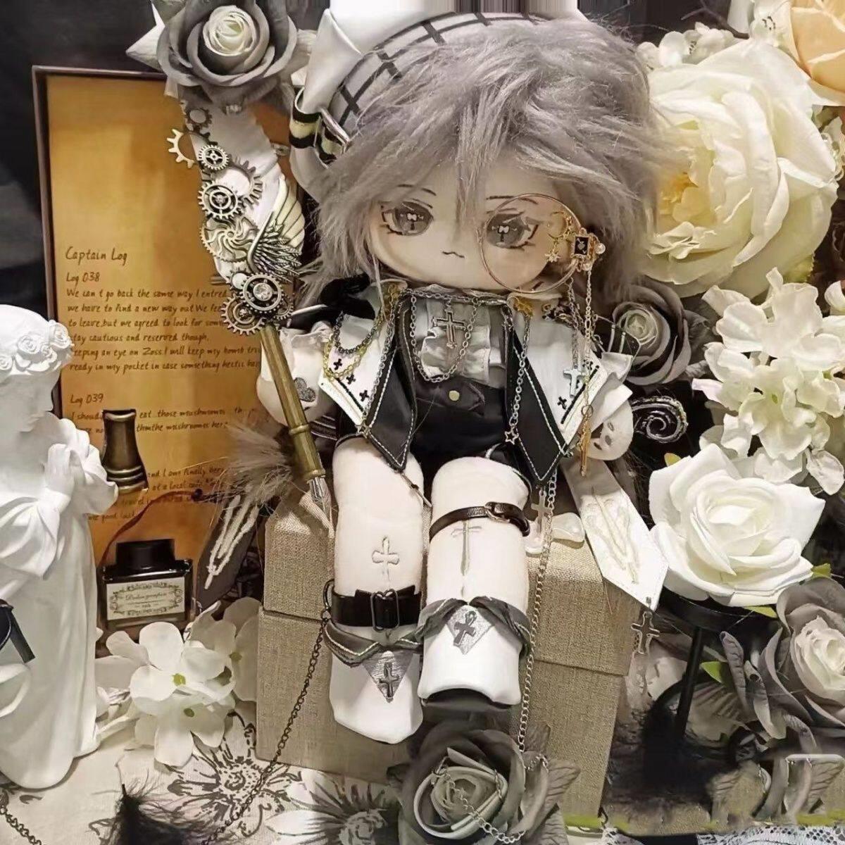 高颜值20cm棉花娃娃衣服30cm长腿套装娃衣白夜行无属性玩偶替换煞