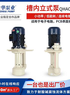 小型连续电镀槽内立式泵镀镍镀铜除油酸洗FRPP离心式可空转液下泵
