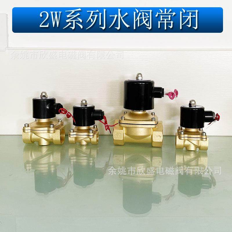 电磁阀常闭水阀气阀全铜2分4分6分1寸2寸AC220V DC24V 厂家直销